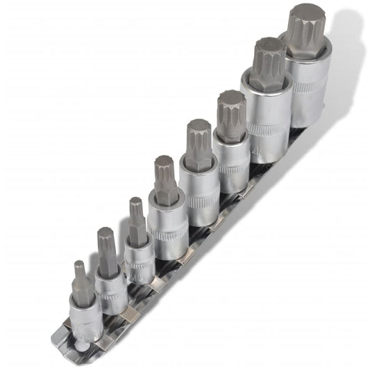 12-kulmainen Kärkihylsysarja 8 kpl Metallinauhassa - Harrastajankoti.fi