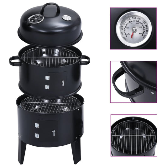3-in-1 hiilisavustin BBQ-grilli 40x80 cm - Harrastajankoti.fi