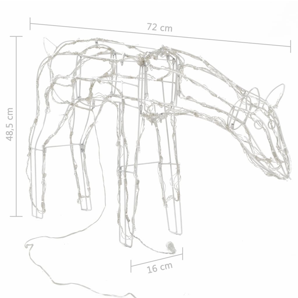 3-osainen Poro jouluvalokoriste 229 LEDiä - Harrastajankoti.fi