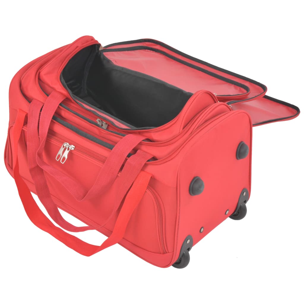 Matkalaukkusetti 3 kpl punainen - Harrastajankoti.fi