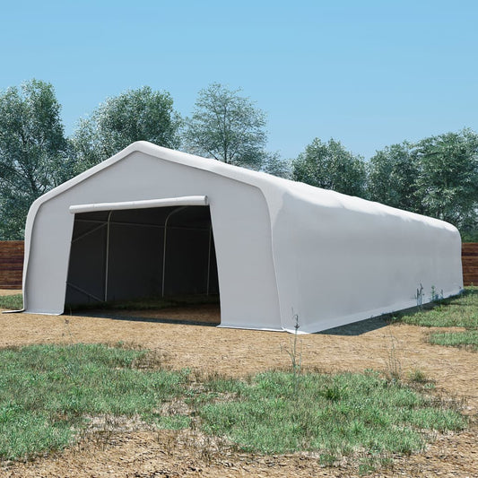 Varastoteltta PVC 550 g/m² 6x12 m valkoinen - Harrastajankoti.fi