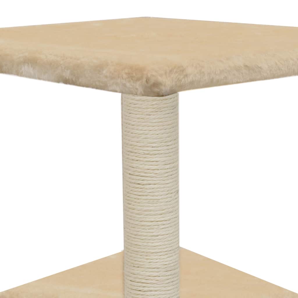 Kissan kiipeilypuu sisal-pylväällä 55 cm beige - Harrastajankoti.fi
