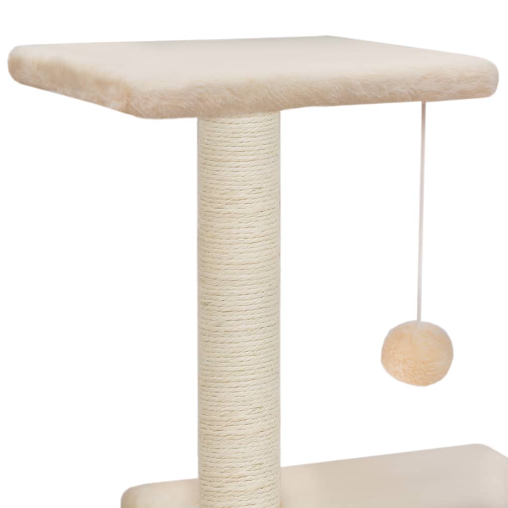 Kissan raapimispuu sisal-pylväillä 65 cm beige - Harrastajankoti.fi