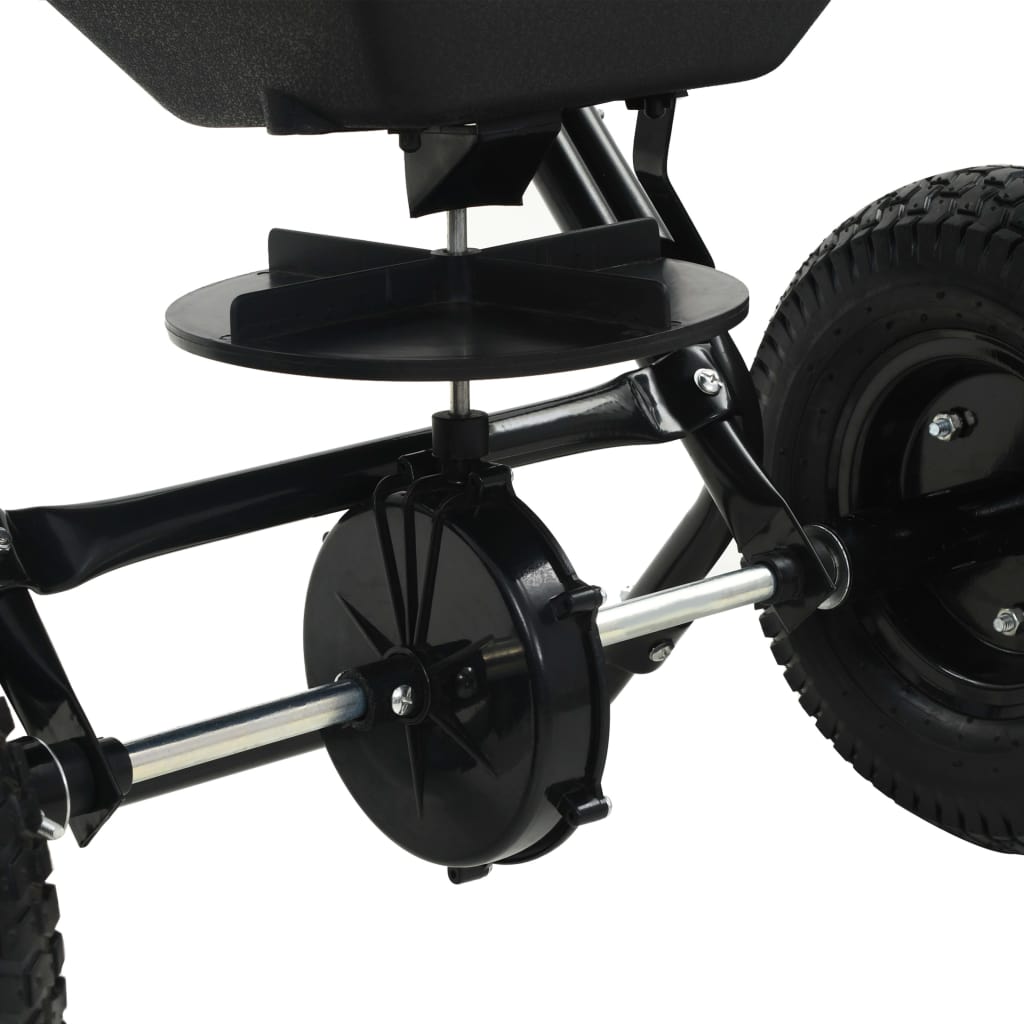 Työnnettävä suolan levitin PVC ja teräs 106x73x76 cm 45 l - Harrastajankoti.fi