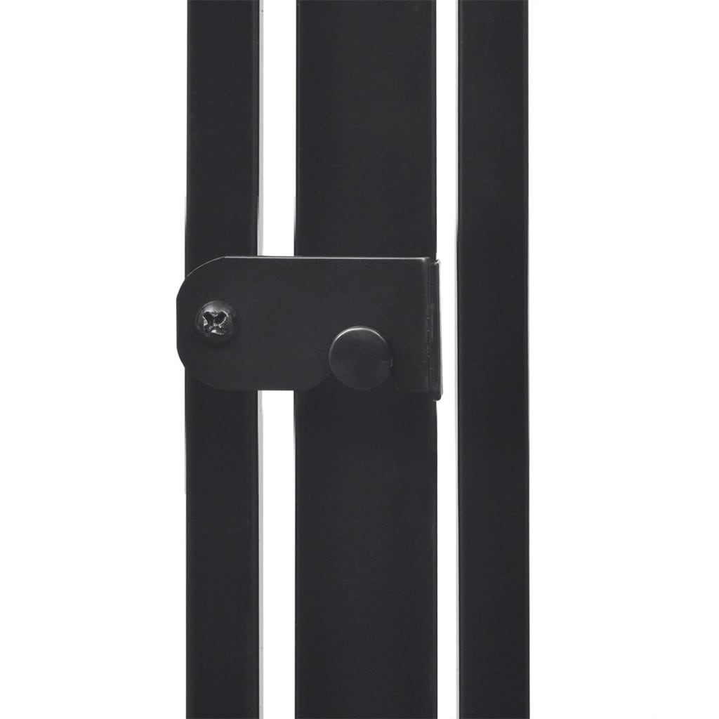 Takan suoja-aita lemmikeille teräs musta - Harrastajankoti.fi