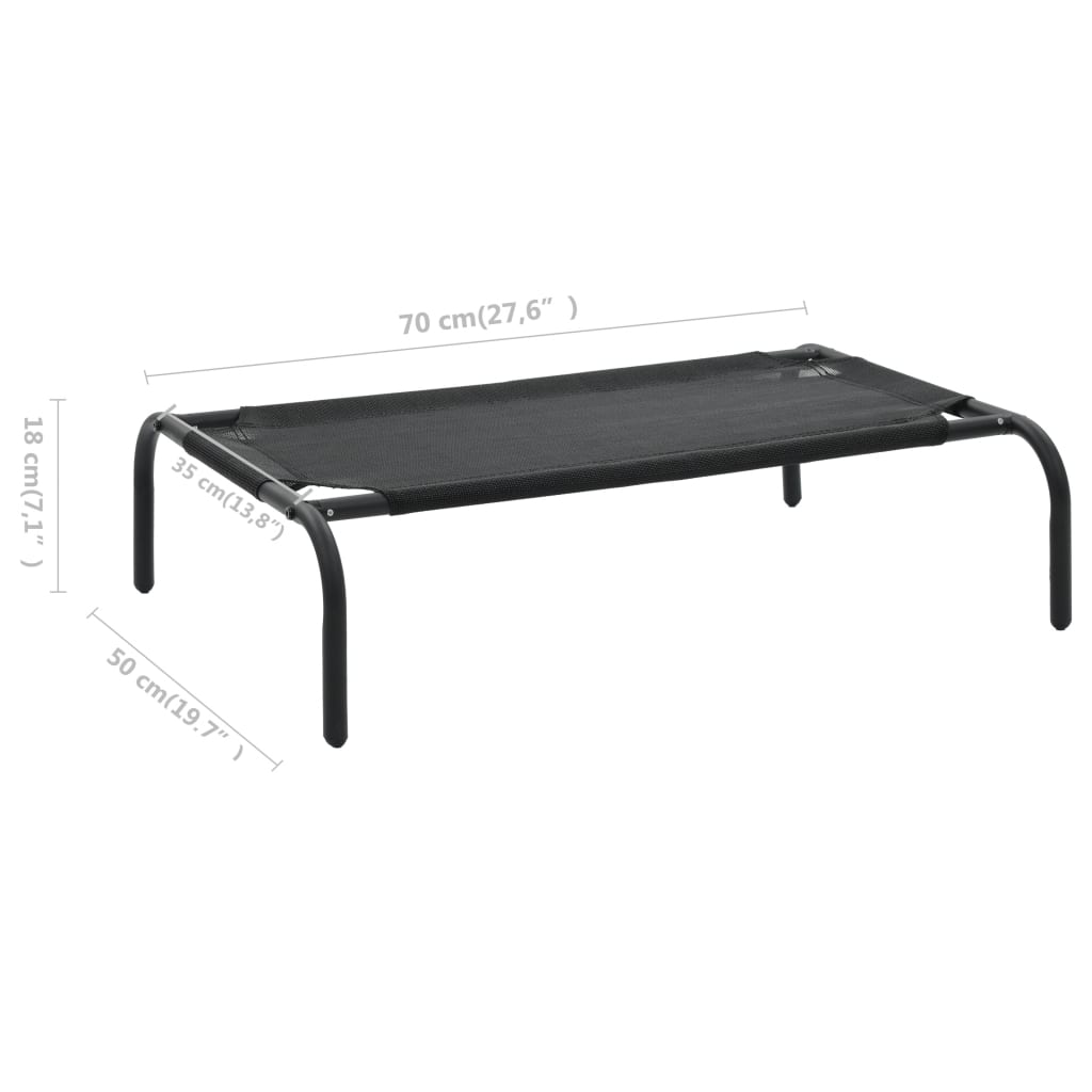 Kohotettu koiranpeti S textilene musta - Harrastajankoti.fi