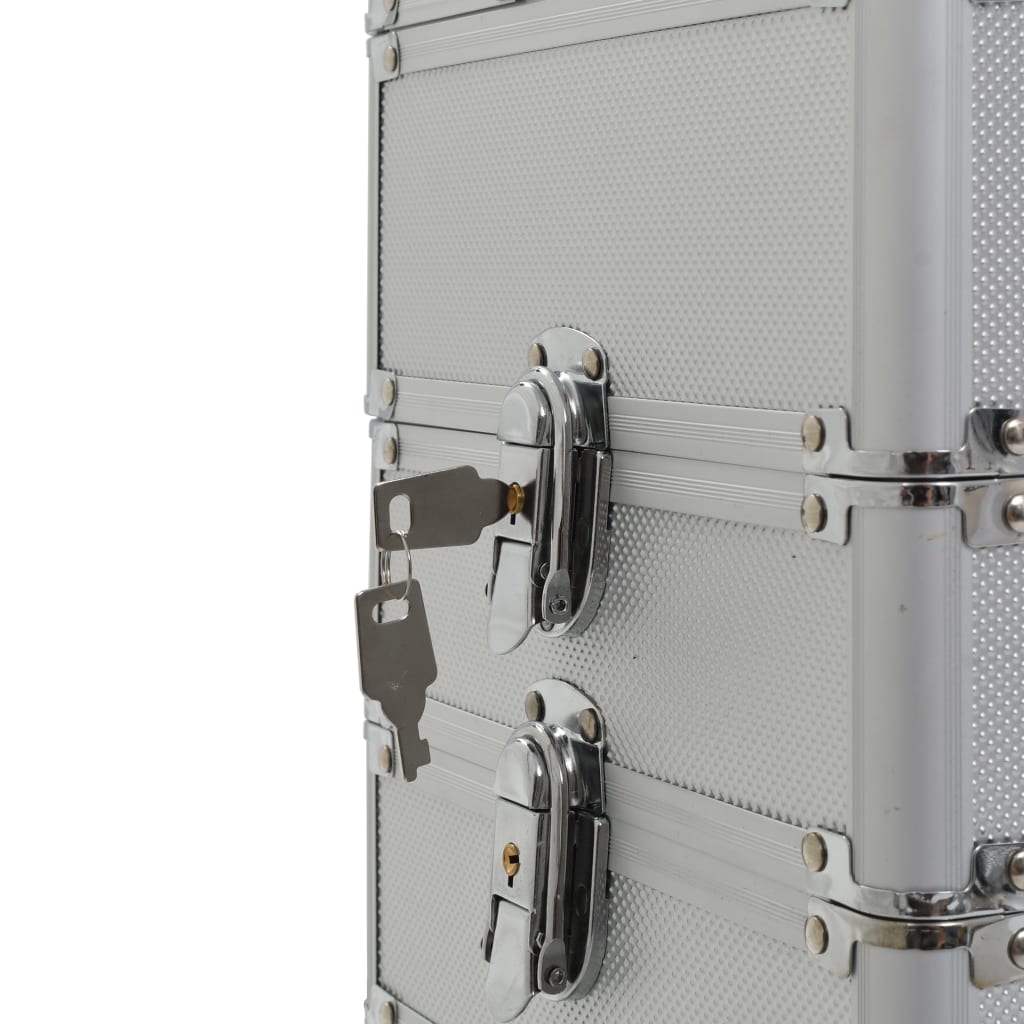 Meikkivaunu alumiini hopea - Harrastajankoti.fi