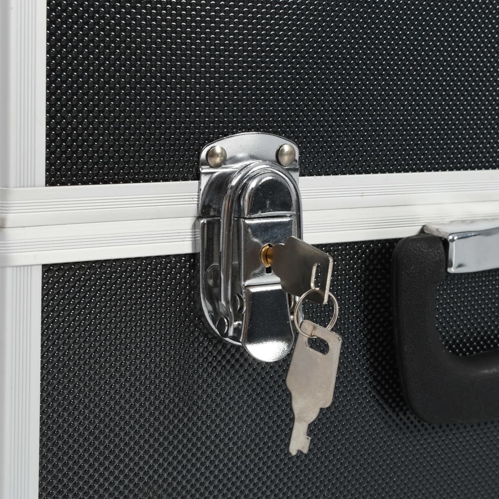 Työkalulaatikko 38x22,5x34 cm musta alumiini - Harrastajankoti.fi