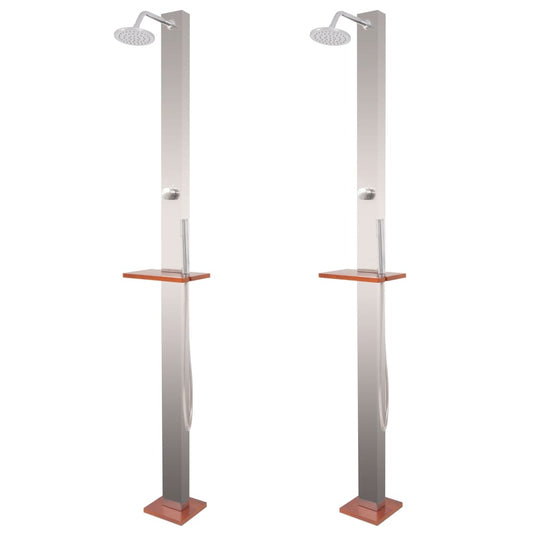 Puutarhasuihku 2 kpl ruostumaton teräs 210cm - Harrastajankoti.fi