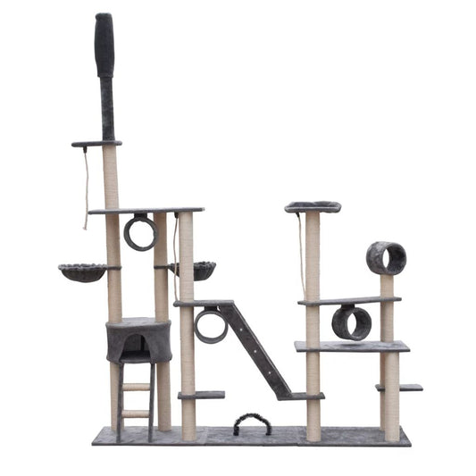 Kissan raapimispuu deluxe plyysi 230-260 cm harmaa - Harrastajankoti.fi