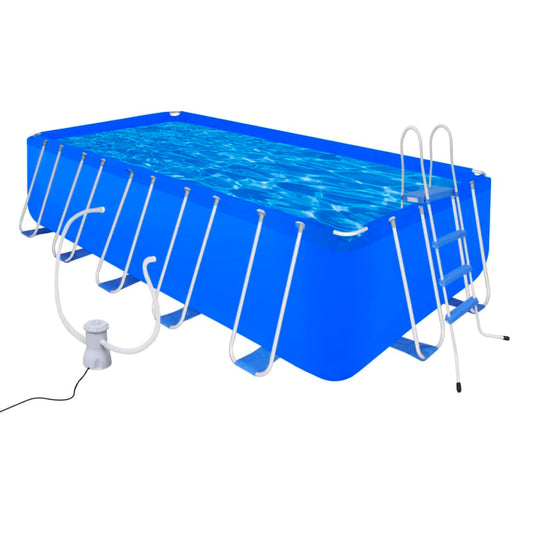 Uima-allas tikkailla ja pumpulla teräs 540 x 270 x 122 cm - Harrastajankoti.fi