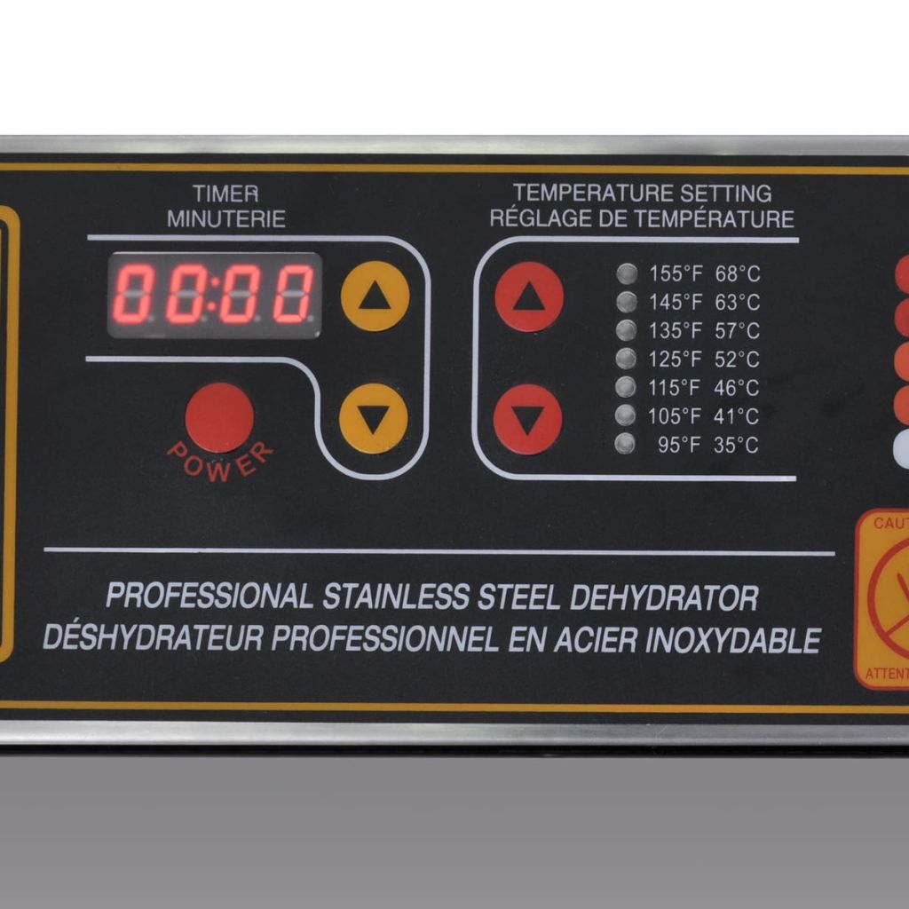 Ruokakuivuri 10 tarjottimella ruostumaton teräs - Harrastajankoti.fi