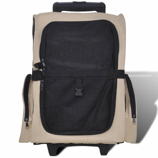 Taitettava lemmikkikärry monikäyttöinen beige - Harrastajankoti.fi