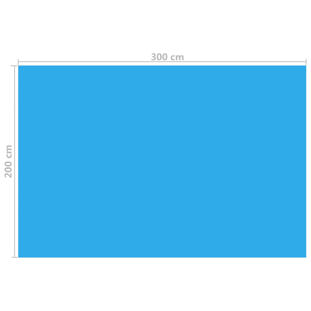 Suorakaiteen Muotoinen Uima-altaan Suoja 300 x 200 cm PE Sininen - Harrastajankoti.fi
