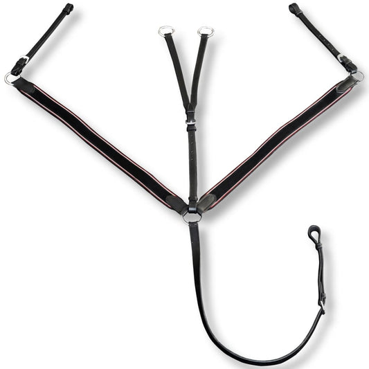 Leather Elastiset hevosen rintaremmit martingaalilla säädettävä musta - Harrastajankoti.fi