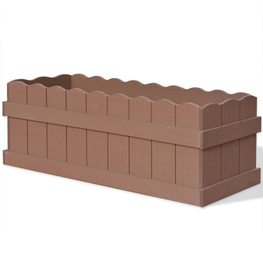 Puutarhan korotettu kukkalaatikko WPC 70x25x25 cm ruskea - Harrastajankoti.fi