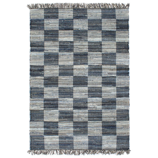 Käsin punottu chindi-matto denim 120x170 cm sininen - Harrastajankoti.fi