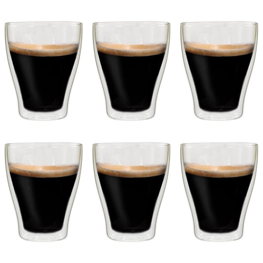 Tuplaseinäiset Latte macchiato lasit 6 kpl 370 ml - Harrastajankoti.fi