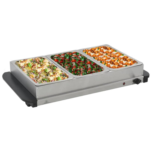 Noutopöydän tarjoiluastia ruostumaton teräs 300 W 3x2,5 L - Harrastajankoti.fi