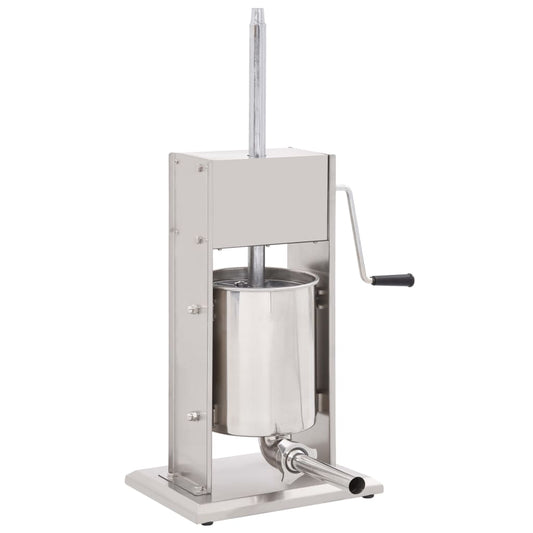 Manuaalinen makkarantäyttökone hopea 10 l ruostumaton teräs - Harrastajankoti.fi