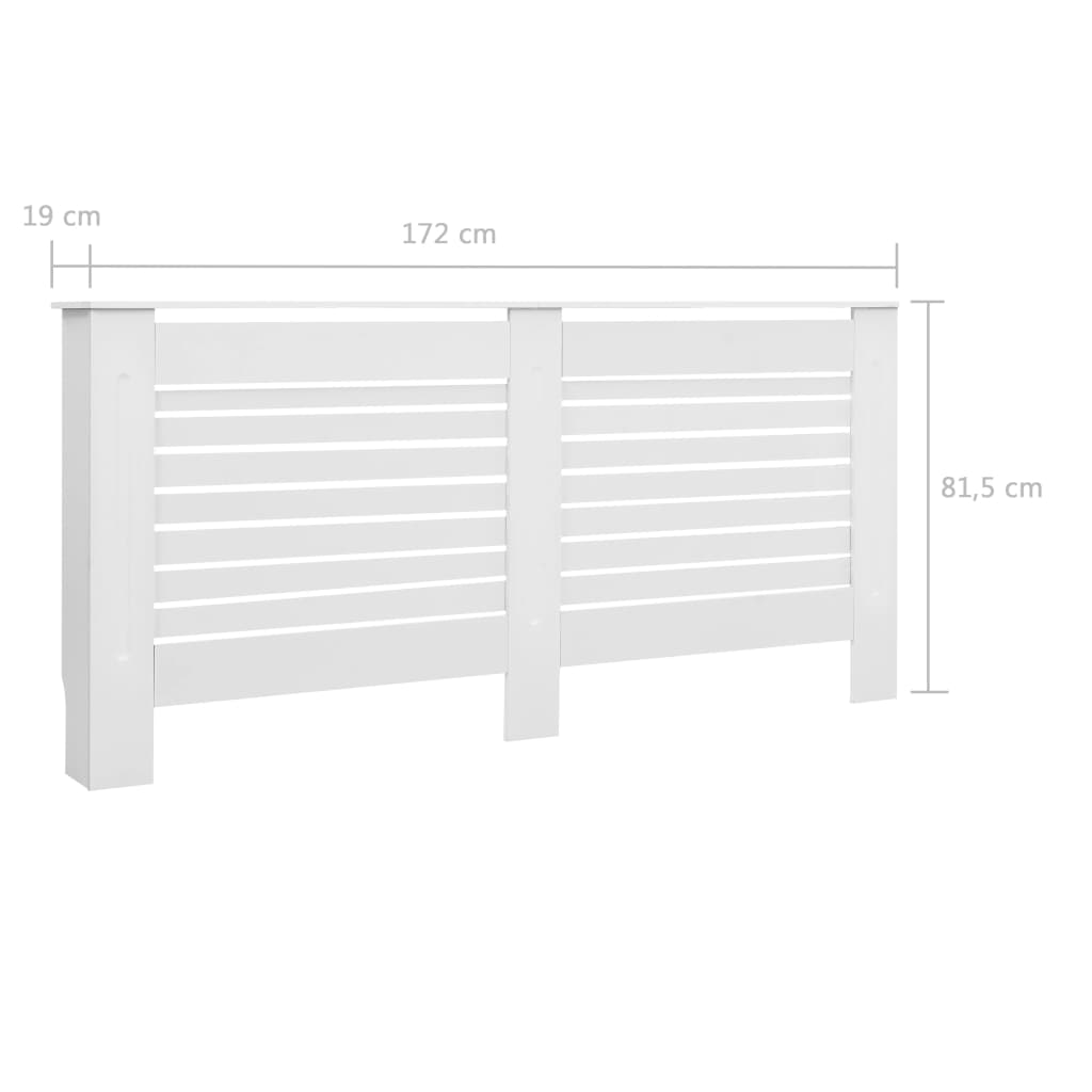 Lämpöpatterin suoja 172x19x81,5 cm valkoinen - Harrastajankoti.fi