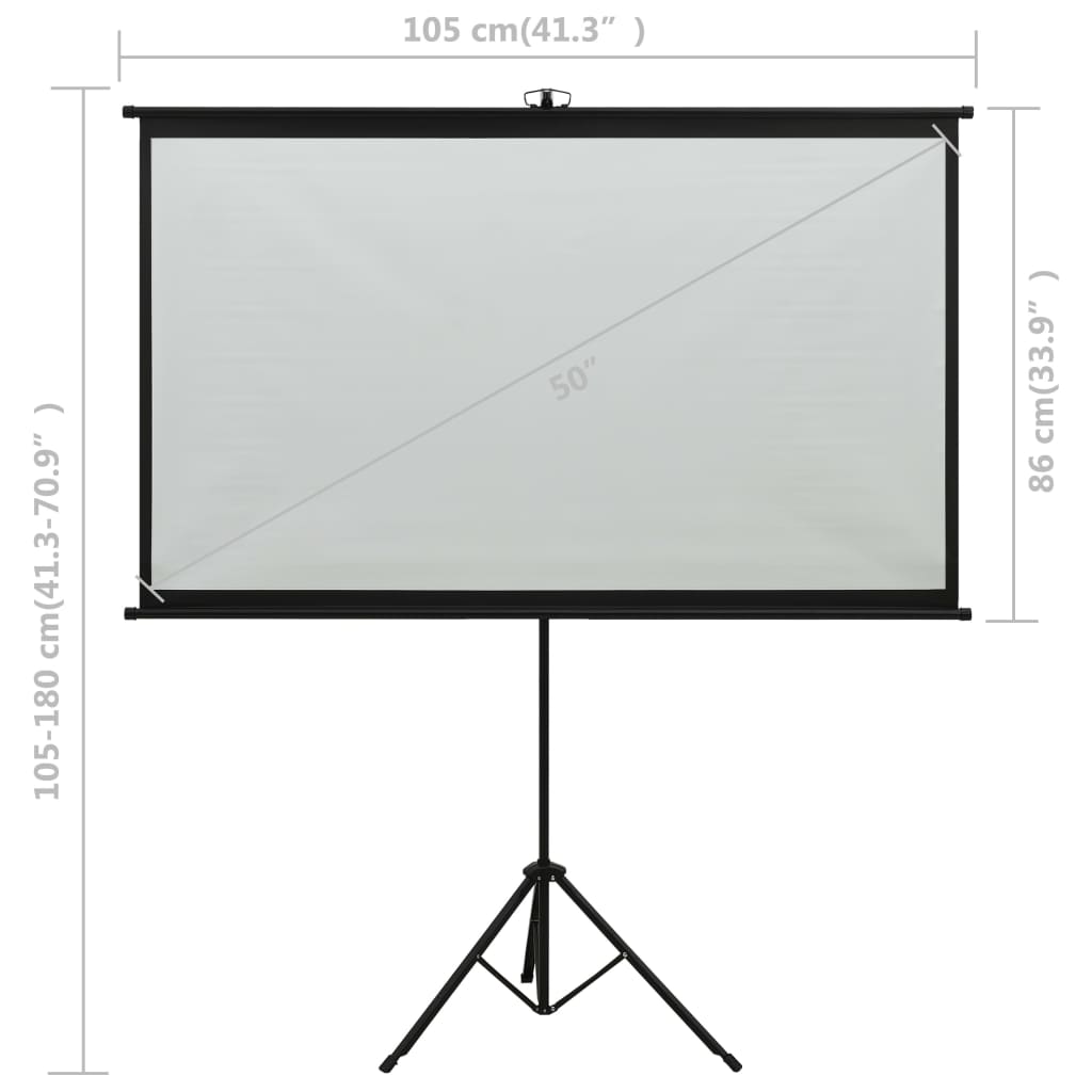 Valkokangas jalustalla 50" 4:3 - Harrastajankoti.fi