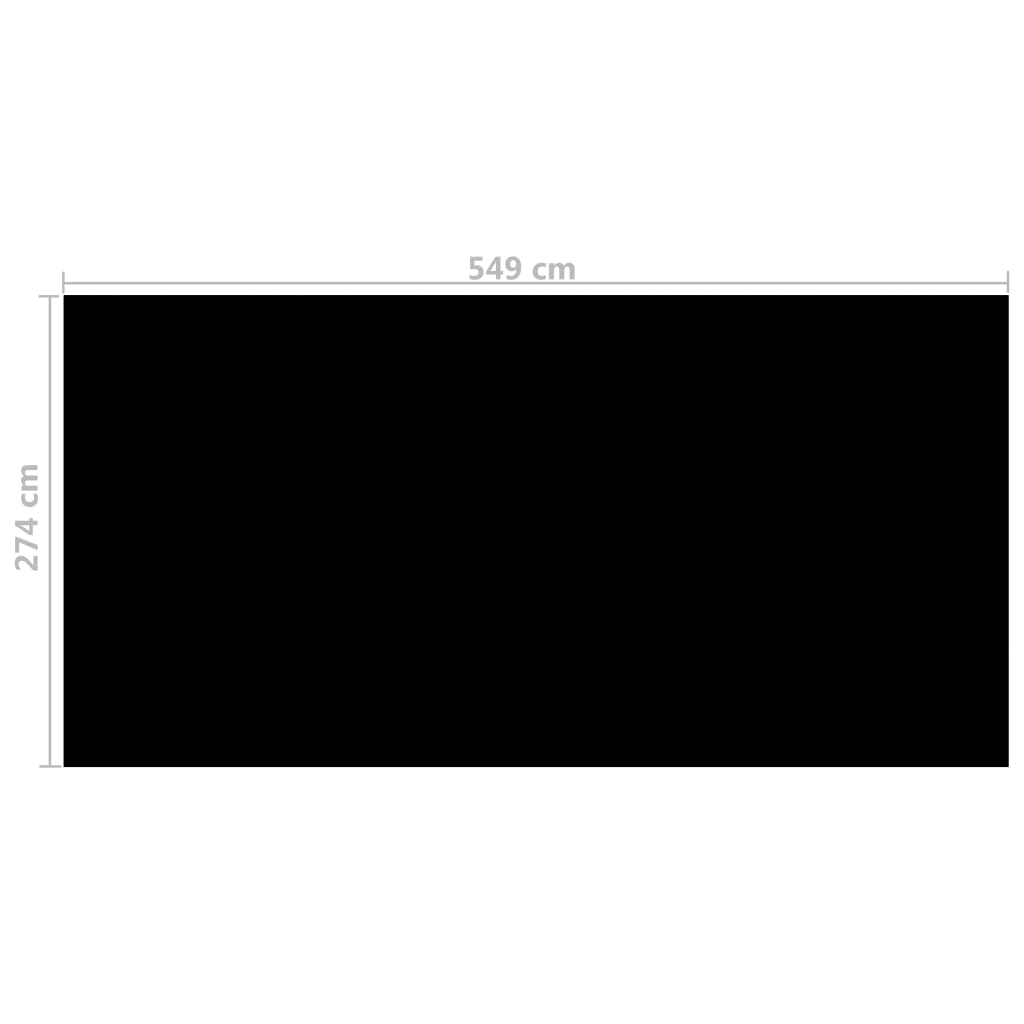 Uima-altaan suoja musta 549x274 cm PE - Harrastajankoti.fi