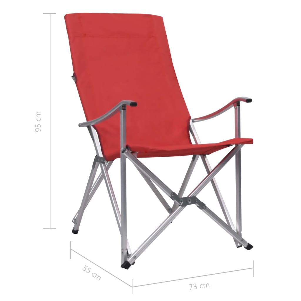 Kokoontaittuvat retkituolit 2 kpl punainen - Harrastajankoti.fi