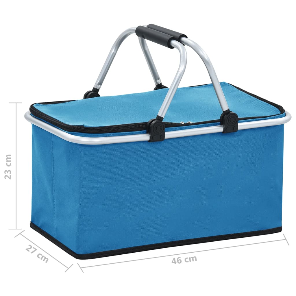 Kokoontaittuva kylmälaukku sininen 46x27x23 cm alumiini - Harrastajankoti.fi
