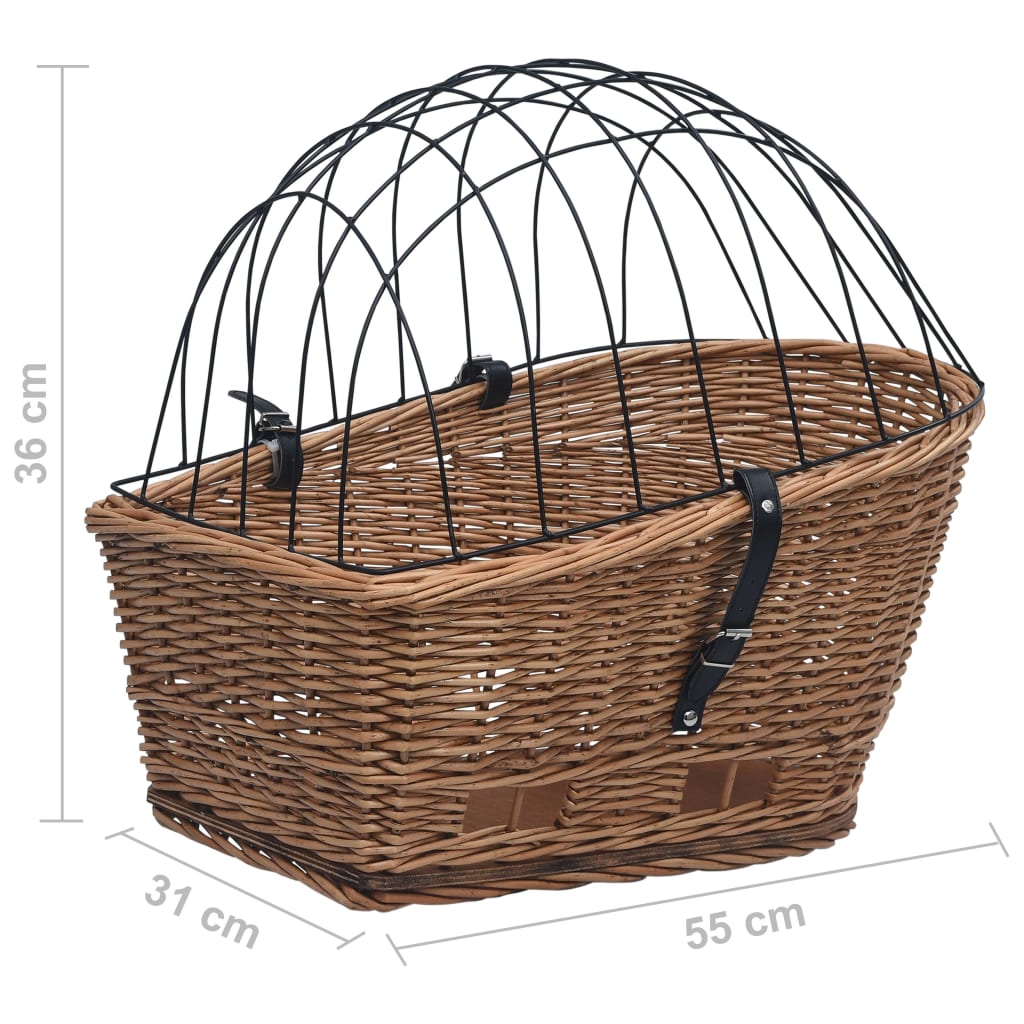 Pyörän takakori kannella 55x31x36 cm luonnollinen paju - Harrastajankoti.fi