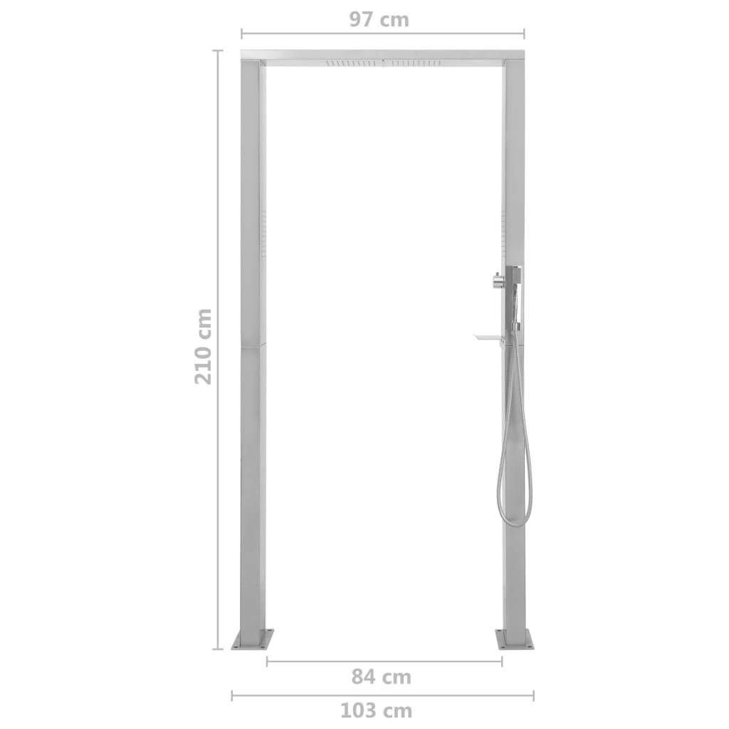 Ulkosuihku ruostumaton teräs tuplasuihku - Harrastajankoti.fi