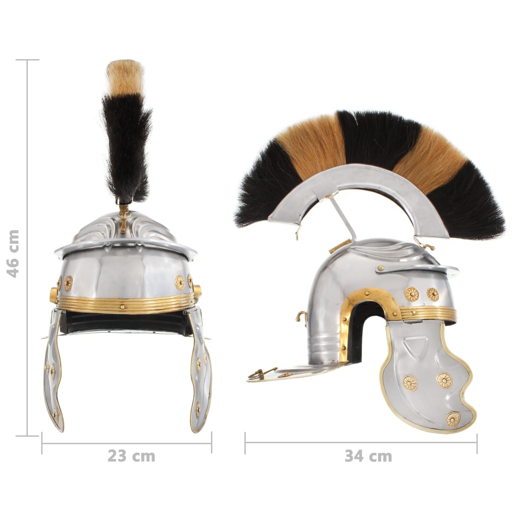 Roomalaisen sotilaan kypärä antiikki kopio hopea teräs - Harrastajankoti.fi