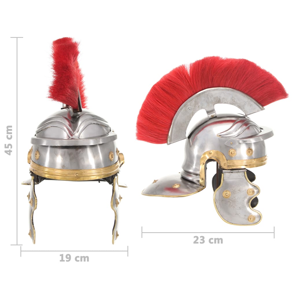 Roomalaisen sotilaan kypärä antiikki kopio hopea teräs - Harrastajankoti.fi