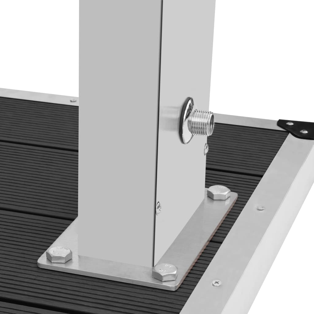 Ulkosuihku alustalla WPC ruostumaton teräs - Harrastajankoti.fi