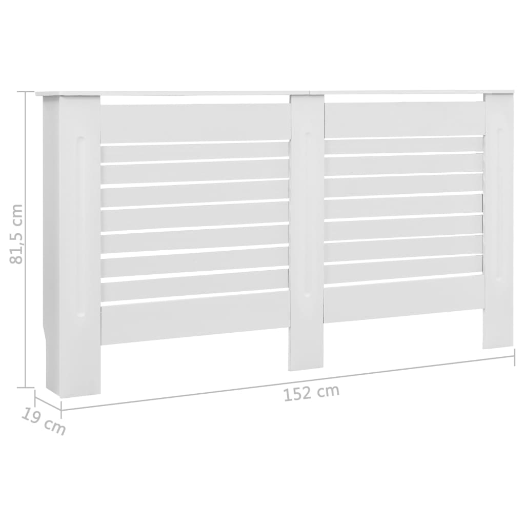 Lämpöpatterin suojat 2 kpl valkoinen 152x19x81,5 cm - Harrastajankoti.fi