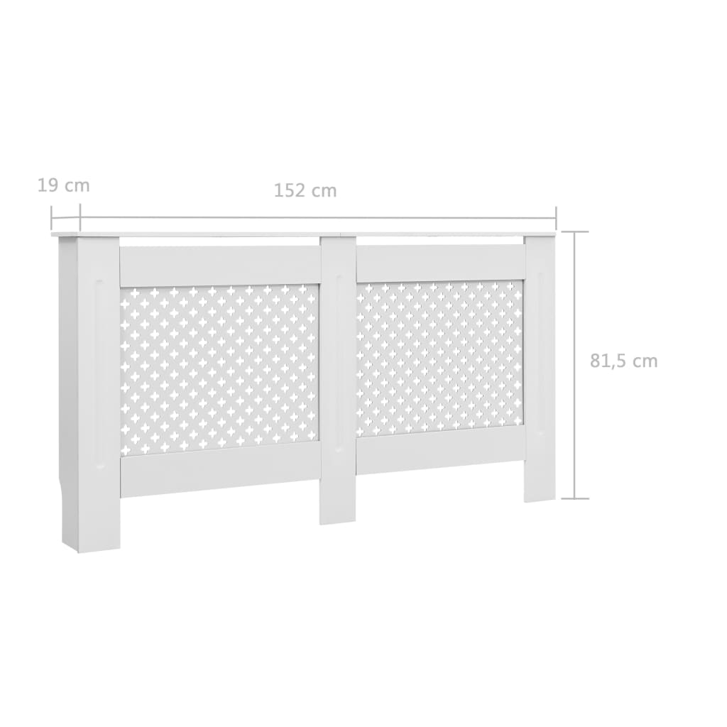 Lämpöpatterin suojat 2 kpl valkoinen 152x19x81,5 cm - Harrastajankoti.fi