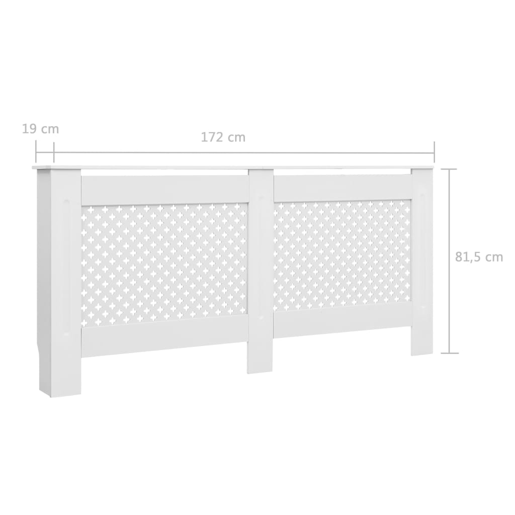 Lämpöpatterin suojat 2 kpl valkoinen 172x19x81,5 cm - Harrastajankoti.fi