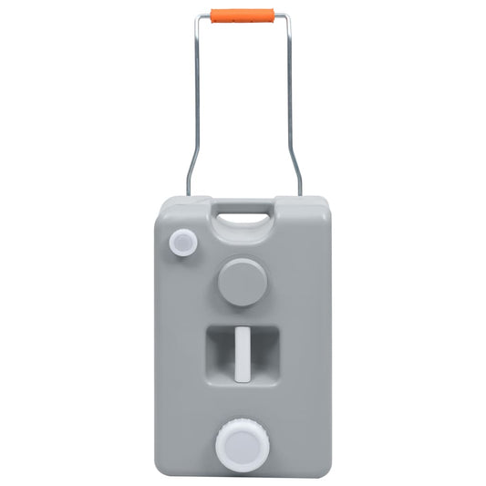 Pyörillä varustettu vesisäiliö retkeilyyn 25 l harmaa - Harrastajankoti.fi