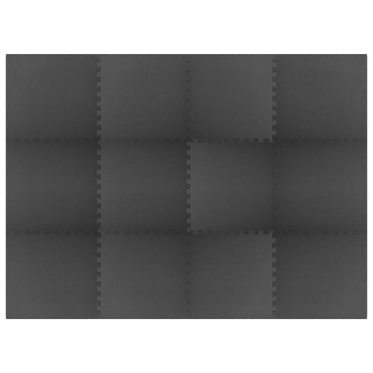 Lattiamatot 12 kpl 4,32 ㎡ EVA-vaahto musta - Harrastajankoti.fi