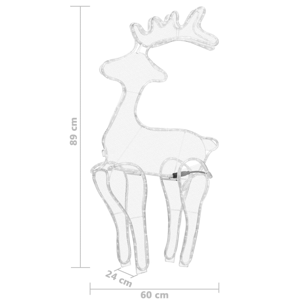 Poro joulukoriste verkolla 306 LED-valoa 60x24x89 cm - Harrastajankoti.fi