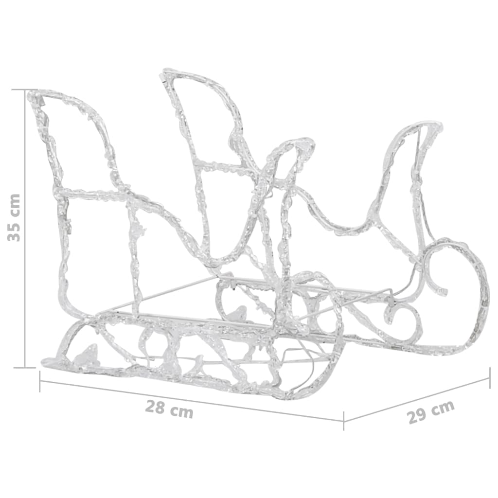 Porot ja reki joulukoriste 400 LEDiä akryyli - Harrastajankoti.fi