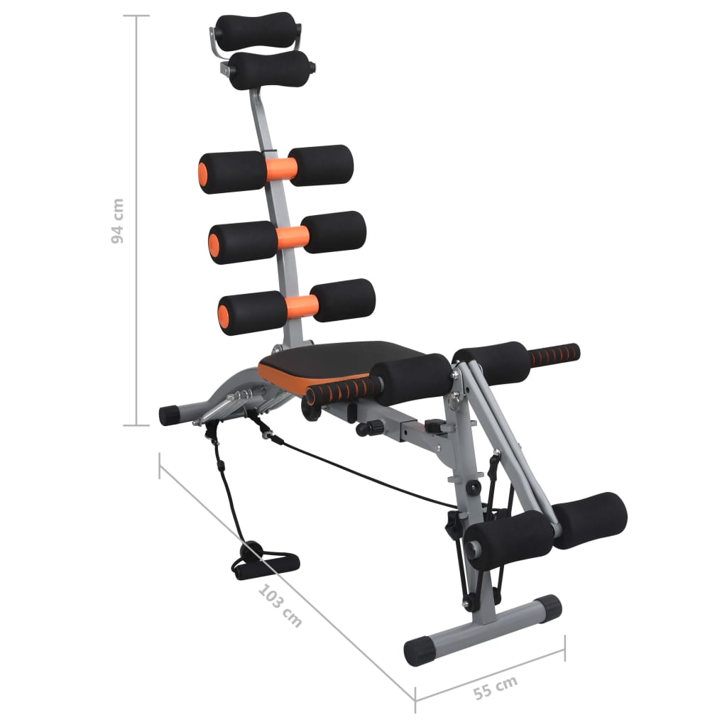 L-muotoinen vatsalihasharjoitin joustavilla naruilla - Harrastajankoti.fi