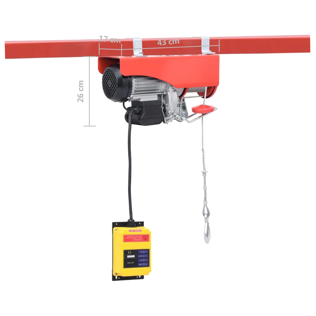 Sähköinen nostin langattomalla kaukosäätimellä 1300W 500/999 kg - Harrastajankoti.fi