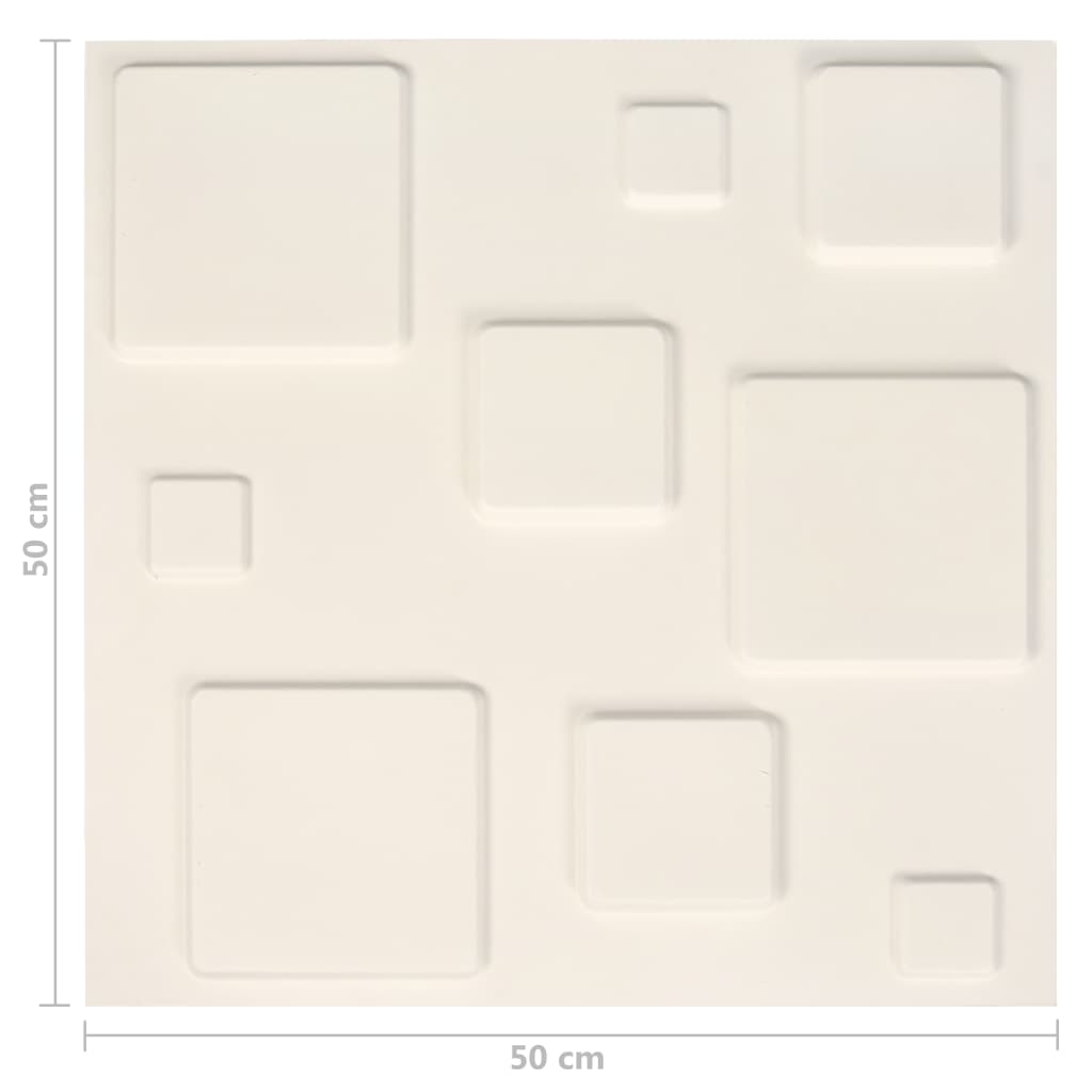 Seinäpaneelit 24 kpl kolmiulotteinen 0,5x0,5 m 6 m² - Harrastajankoti.fi