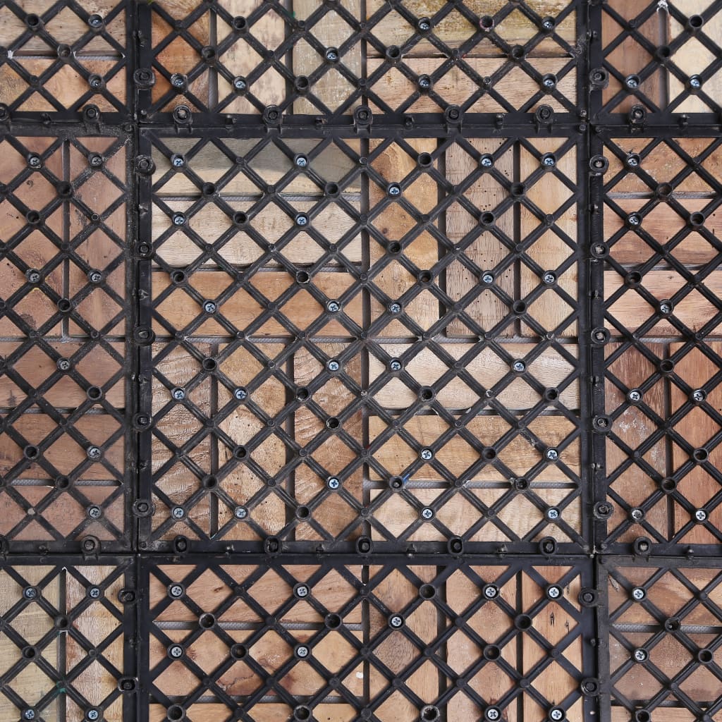 Terassilaatat 22 kpl 30x30 cm täysi kierrätetty puu - Harrastajankoti.fi