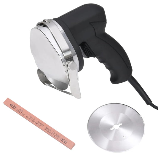 Sähköinen kebablihan leikkuri 2 terällä ja hiomakivellä 100 mm - Harrastajankoti.fi