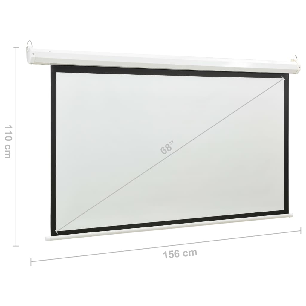 Sähkökäyttöinen valkokangas kaukosäätimellä 68" 16:9 - Harrastajankoti.fi
