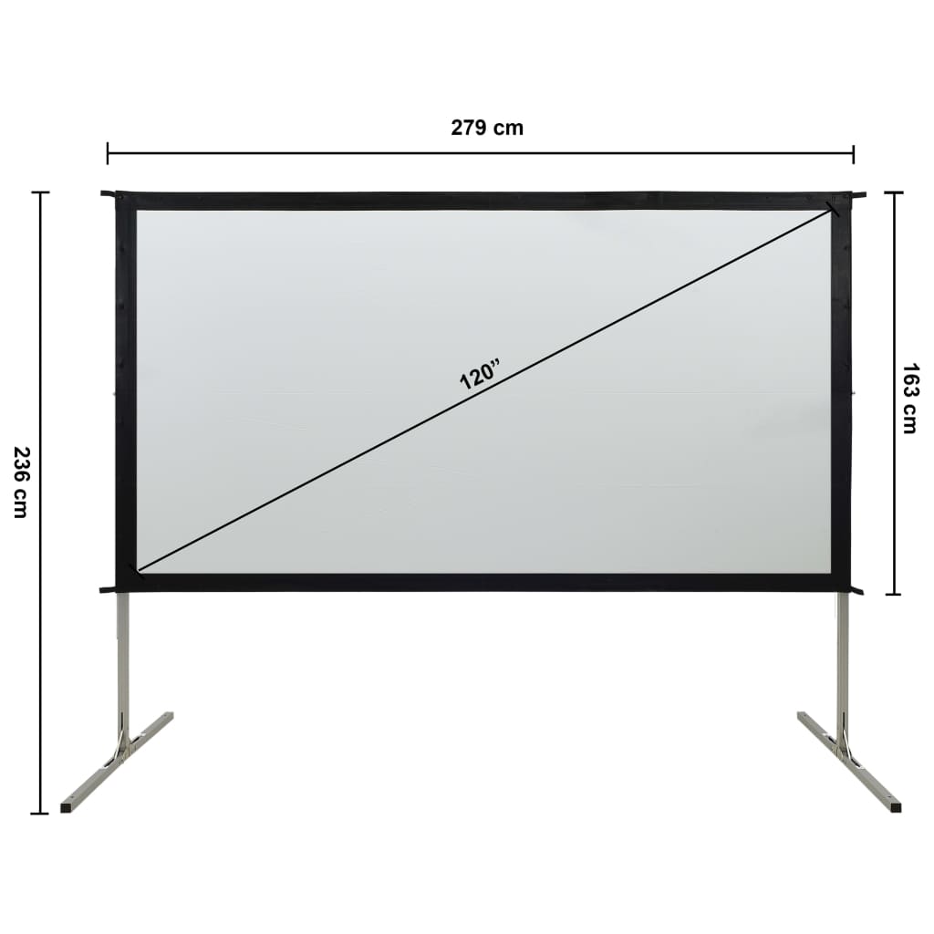 Nopeasti taitettava valkokangas 120" 16:9 - Harrastajankoti.fi