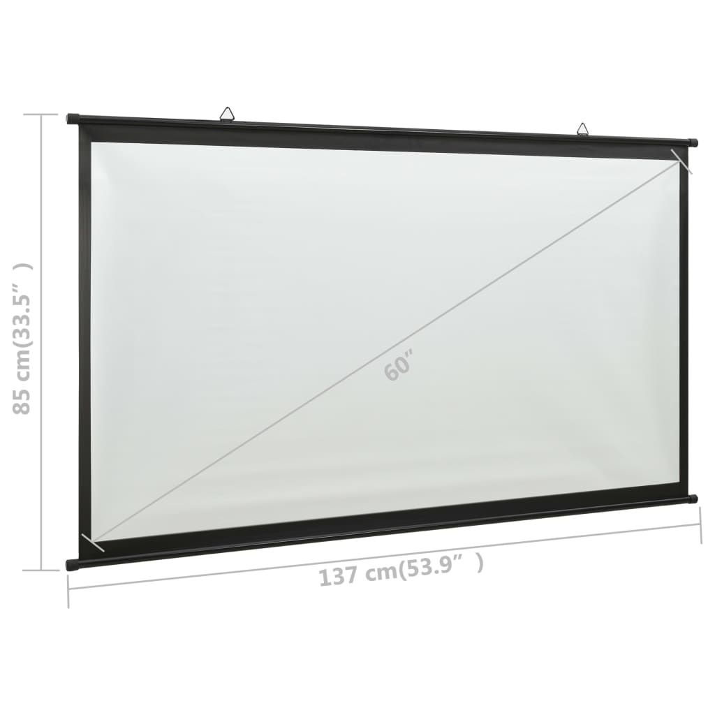 Valkokangas 60" 16:9 - Harrastajankoti.fi