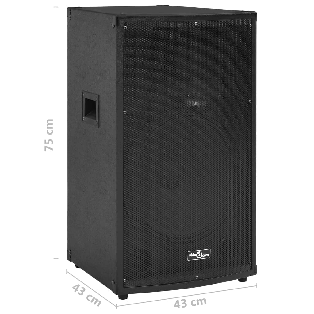 Passiiviset Hi-Fi-lavakaiuttimet 1200 W musta 43x43x75 cm - Harrastajankoti.fi